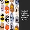 imageDearfoams UnisexAdult Matching Family Holiday Christmas Reindeer ampamp Turkey Scuff SlipperAdult Cow