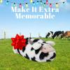 imageDearfoams UnisexAdult Matching Family Holiday Christmas Reindeer ampamp Turkey Scuff SlipperAdult Cow