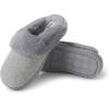 imageDearfoams Womens Dahlia Rib Knit Scuff SlipperLight Heather Grey