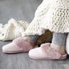 imageDearfoams Womens Dahlia Rib Knit Scuff SlipperPale Mauve