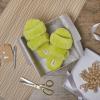 imageDearfoams Womens Fireside Benalla All Over Shearling Double Band Easy OnOff Slide SlipperApple Green