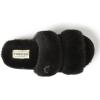 imageDearfoams Womens Fireside Benalla All Over Shearling Double Band Easy OnOff Slide SlipperBlack
