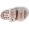 imageDearfoams Womens Fireside Benalla All Over Shearling Double Band Easy OnOff Slide SlipperDusty Pink
