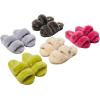imageDearfoams Womens Fireside Benalla All Over Shearling Double Band Easy OnOff Slide SlipperEventide