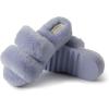 imageDearfoams Womens Fireside Benalla All Over Shearling Double Band Easy OnOff Slide SlipperEventide