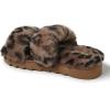 imageDearfoams Womens Fireside Benalla All Over Shearling Double Band Easy OnOff Slide SlipperLeopard