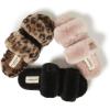 imageDearfoams Womens Fireside Benalla All Over Shearling Double Band Easy OnOff Slide SlipperLeopard