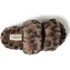 imageDearfoams Womens Fireside Benalla All Over Shearling Double Band Easy OnOff Slide SlipperLeopard