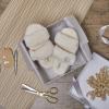 imageDearfoams Womens Fireside Benalla All Over Shearling Double Band Easy OnOff Slide SlipperNatural