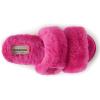 imageDearfoams Womens Fireside Benalla All Over Shearling Double Band Easy OnOff Slide SlipperParadise Pink