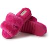 imageDearfoams Womens Fireside Benalla All Over Shearling Double Band Easy OnOff Slide SlipperParadise Pink