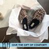 imageDearfoams Womens Lacey Machine Washable Memory Foam Comfort Easy onOff Clog SlipperLeopard Velour