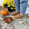 imageDearfoams Womens Suede Indoor Outdoor Doreen ClogChestnut 2