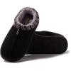 imageDearfoams Womens Wren High Vamp Clog IndoorOutdoor Memory Foam SlipperBlack
