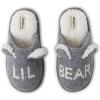 imageDearfoams Kids and Toddlers Lil Bear Baby Bear Christmas Holiday Matching Pajama Family Bear SlipperLight Grey Lil Bear