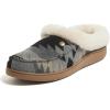 imageDearfoams Mens Baro IndoorOutdoor Memory Foam Clog SlipperGrey Combo