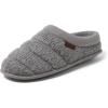 imageDearfoams Mens Breathable Memory Foam Asher Clog House Shoe SlipperGrey Knit