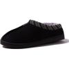 imageDearfoams Womens Wren High Vamp Clog IndoorOutdoor Memory Foam SlipperBlack