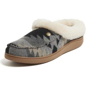 imageDearfoams Mens Baro IndoorOutdoor Memory Foam Clog SlipperGrey Combo