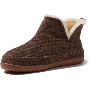 imageDearfoams Mens Brixen IndoorOutdoor Memory Foam Boot Alpine Camping Cozy Slipper House ShoeBrown Multi