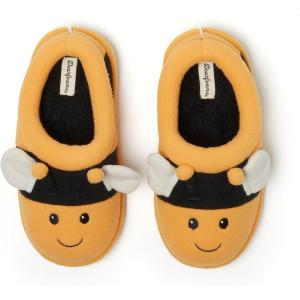 imageDearfoams Toddler ampamp Kids Cute Shark Cow Unicorn Dog Dinosaur and Animal Critter SlippersBee