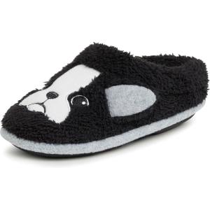 imageDearfoams Toddler ampamp Kids Cute Shark Cow Unicorn Dog Dinosaur and Animal Critter SlippersDog