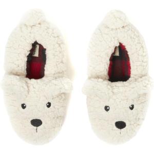 imageDearfoams UnisexAdult Matching Family Holiday Christmas Reindeer ampamp Turkey Scuff SlipperAdult Bear