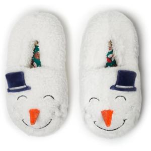 imageDearfoams UnisexAdult Matching Family Holiday Christmas Reindeer ampamp Turkey Scuff SlipperAdult Snowman