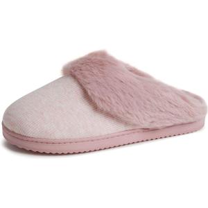 imageDearfoams Womens Dahlia Rib Knit Scuff SlipperPale Mauve