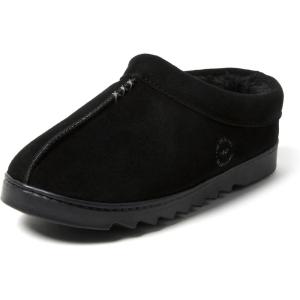 imageDearfoams Womens Suede Indoor Outdoor Doreen ClogBlack