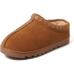 imageDearfoams Womens Suede Indoor Outdoor Doreen ClogChestnut 2