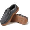 imageDearfoams Mens Bennett IndoorOutdoor Memory Foam Comfort Chukka BootDark Heather Grey
