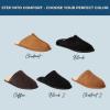 imageDearfoams Mens Genuine Suede Indoor Outdoor Comfort Memory Foam Bradford Scuff House SlipperChestnut