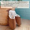 imageDearfoams Mens Genuine Suede Indoor Outdoor Comfort Memory Foam Bradford Scuff House SlipperChestnut 2