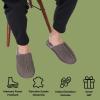 imageDearfoams Mens Genuine Suede Indoor Outdoor Comfort Memory Foam Bradford Scuff House SlipperChestnut 2