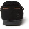 imageDearfoams Mens Hudson Genuine Suede Memory Foam Moccasin Slipper with TieBlack