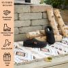 imageDearfoams Mens IndoorOutdoor Breathable Memory Foam Brendan Clog House Shoe Slipper with Wide WidthsBlack
