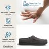 imageDearfoams Mens IndoorOutdoor Breathable Memory Foam Brendan Clog House Shoe Slipper with Wide WidthsBlack Perforated