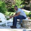 imageDearfoams Mens IndoorOutdoor Breathable Memory Foam Brendan Clog House Shoe Slipper with Wide WidthsNavy Twill