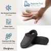 imageDearfoams Mens IndoorOutdoor Breathable Memory Foam Brendan Clog House Shoe Slipper with Wide WidthsPavement