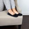 imageDearfoams Womens Comfort Memory Foam Indoor Outdoor Katie Slip On Loafer Ballet SlipperStarry Night Navy