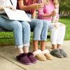 imageDearfoams Womens Fireside Sydney Shearling Fur IndoorOutdoor Scuff Slipper with Wide WidthsAubergine