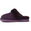 imageDearfoams Womens Fireside Sydney Shearling Fur IndoorOutdoor Scuff Slipper with Wide WidthsAubergine