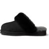 imageDearfoams Womens Fireside Sydney Shearling Fur IndoorOutdoor Scuff Slipper with Wide WidthsBlack