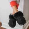 imageDearfoams Womens Fireside Sydney Shearling Fur IndoorOutdoor Scuff Slipper with Wide WidthsBlack