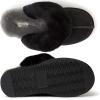 imageDearfoams Womens Fireside Sydney Shearling Fur IndoorOutdoor Scuff Slipper with Wide WidthsBlack