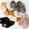 imageDearfoams Womens Fireside Sydney Shearling Fur IndoorOutdoor Scuff Slipper with Wide WidthsBlack