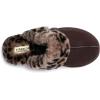 imageDearfoams Womens Fireside Sydney Shearling Fur IndoorOutdoor Scuff Slipper with Wide WidthsBrown Leopard