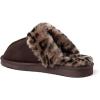 imageDearfoams Womens Fireside Sydney Shearling Fur IndoorOutdoor Scuff Slipper with Wide WidthsBrown Leopard