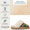 imageDearfoams Womens Fireside Sydney Shearling Fur IndoorOutdoor Scuff Slipper with Wide WidthsDesert